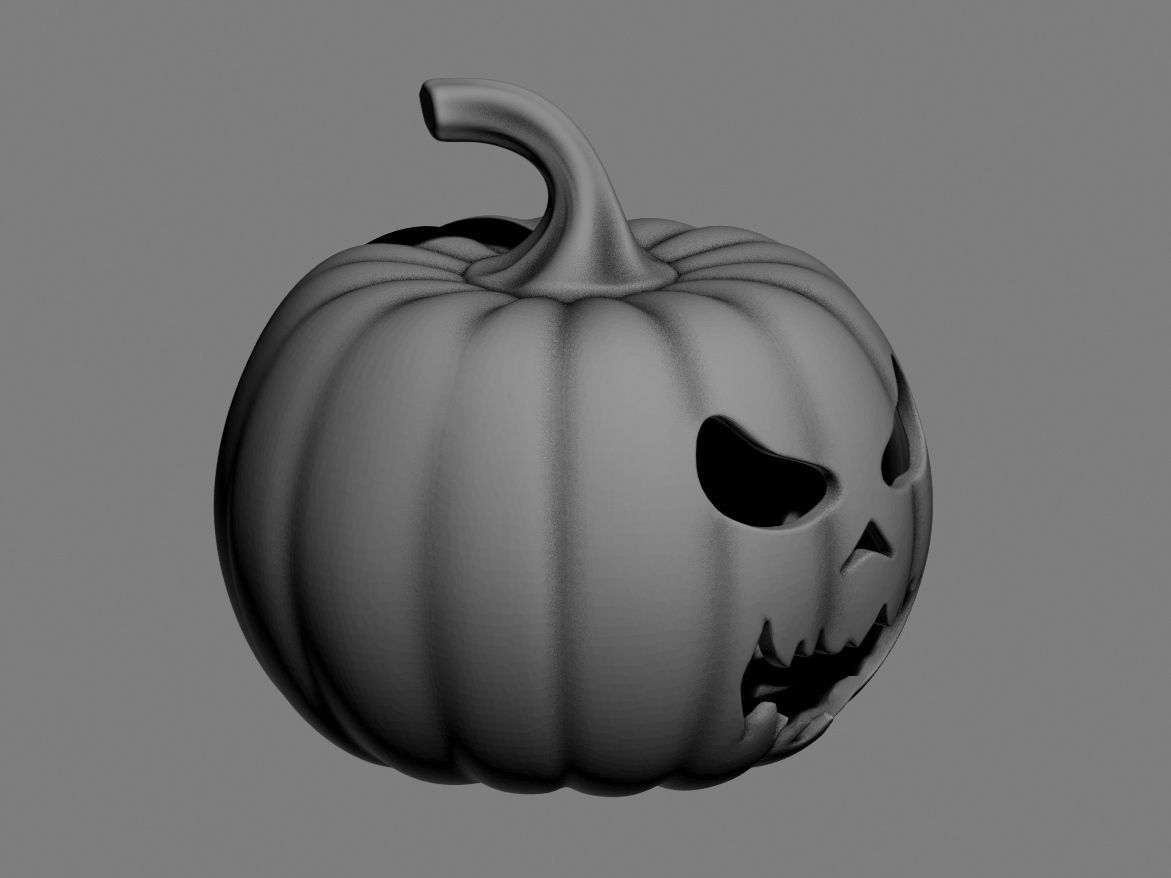 halloween pumpkin 04 3D print model_5