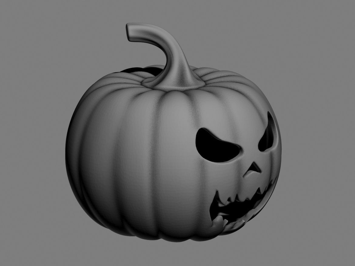 halloween pumpkin 04 3D print model_4