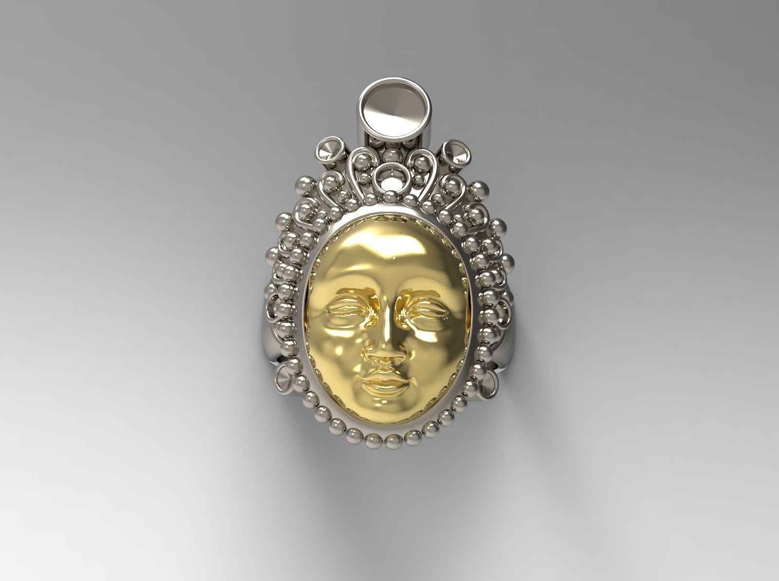 RING FACE ANGEL N - 166 3D print model_6