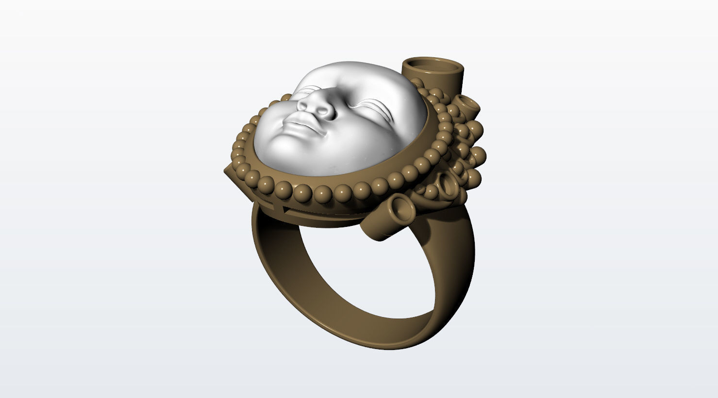 RING FACE ANGEL N - 166 3D print model_10