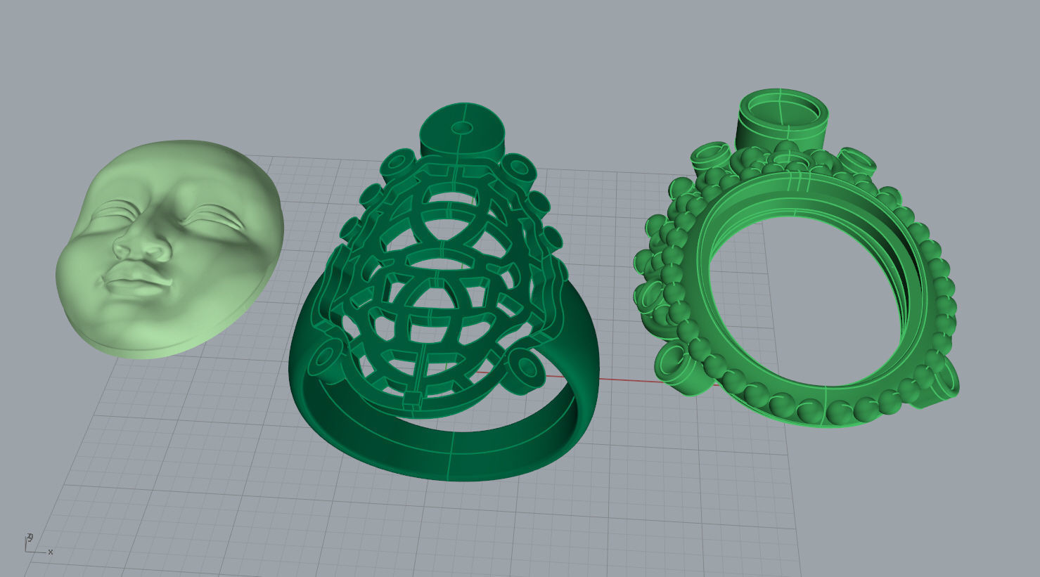 RING FACE ANGEL N - 166 3D print model_18
