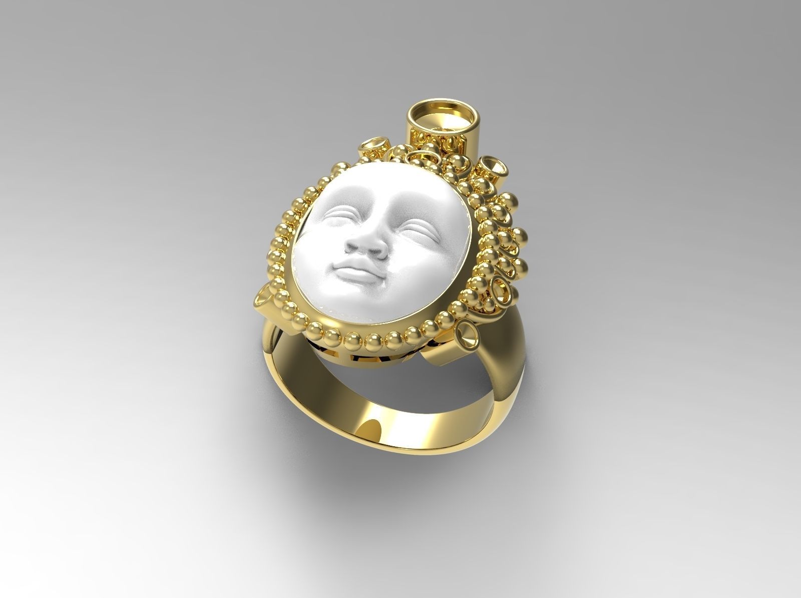 RING FACE ANGEL N - 166 3D print model_3