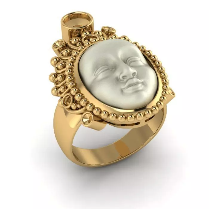 RING FACE ANGEL N - 166 3D print model_0