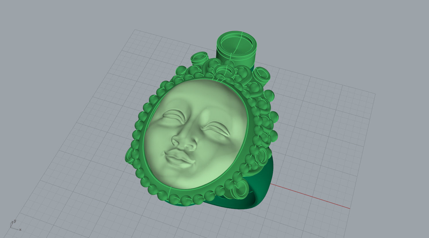 RING FACE ANGEL N - 166 3D print model_16