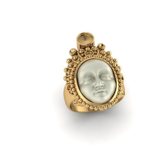 RING FACE ANGEL N - 166 3D print model_1