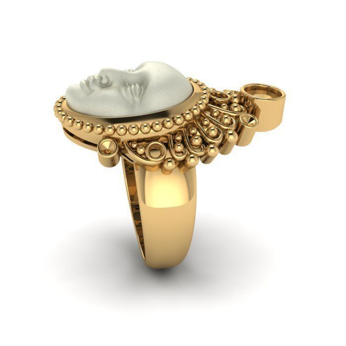 RING FACE ANGEL N - 166 3D print model_2