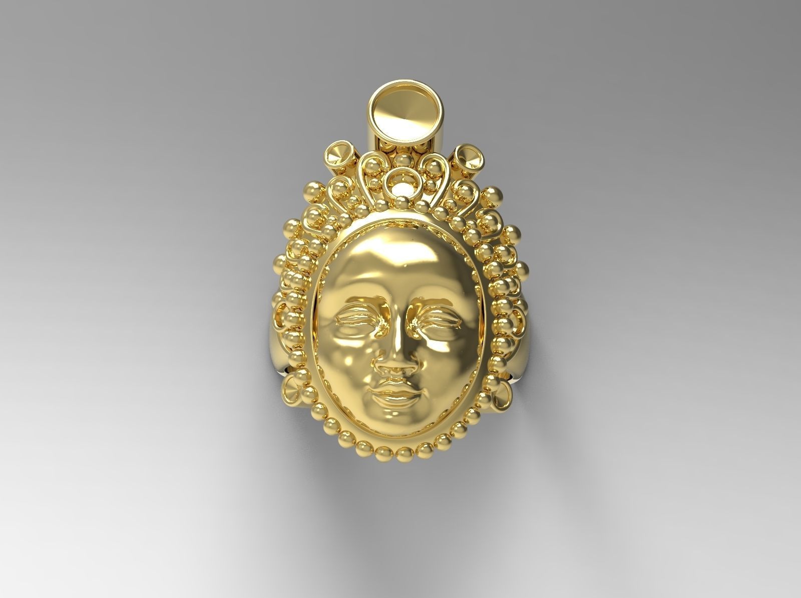 RING FACE ANGEL N - 166 3D print model_5