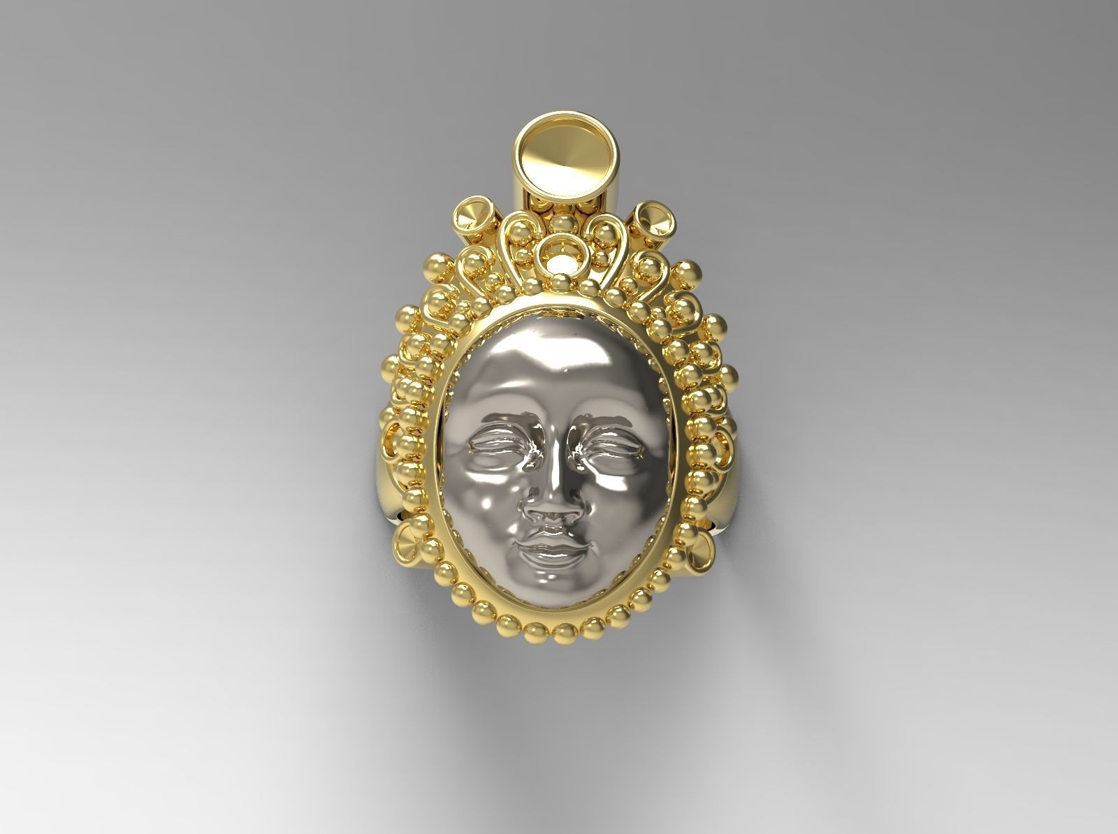 RING FACE ANGEL N - 166 3D print model_4