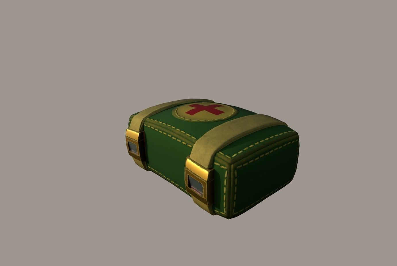 Medic kit Low-poly 3D model_2