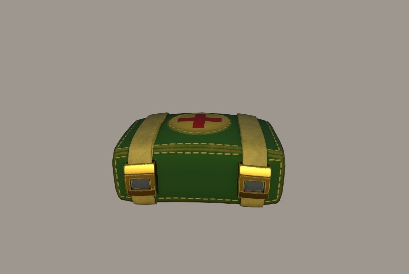 Medic kit Low-poly 3D model_16
