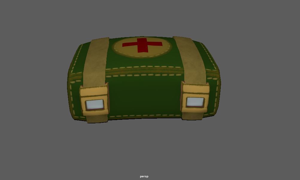 Medic kit Low-poly 3D model_10