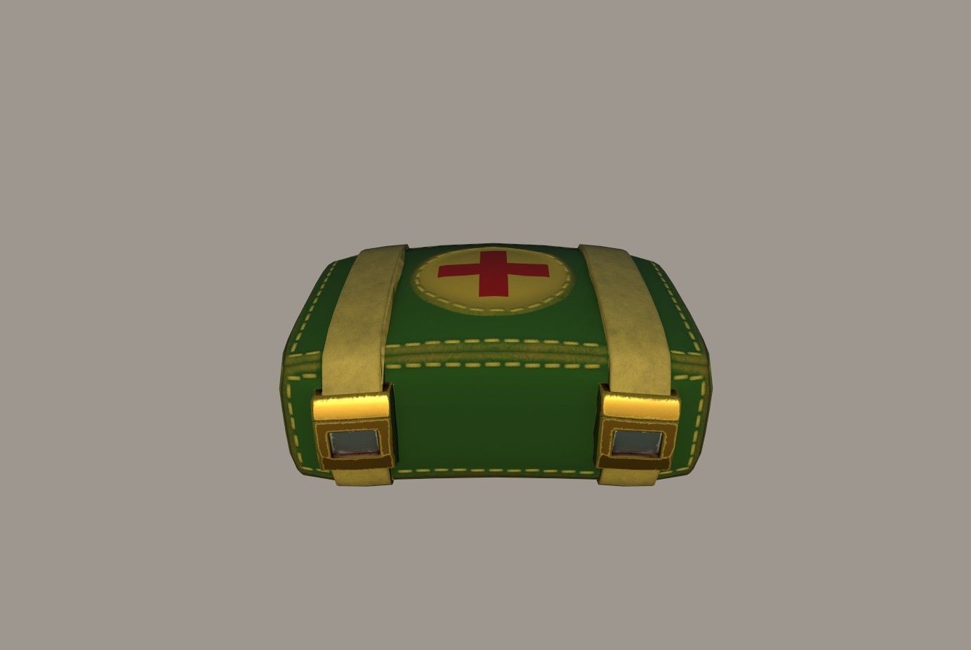 Medic kit Low-poly 3D model_1