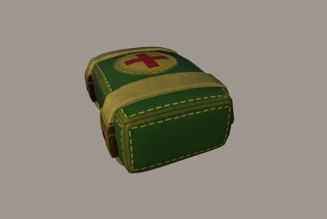 Medic kit Low-poly 3D model_13