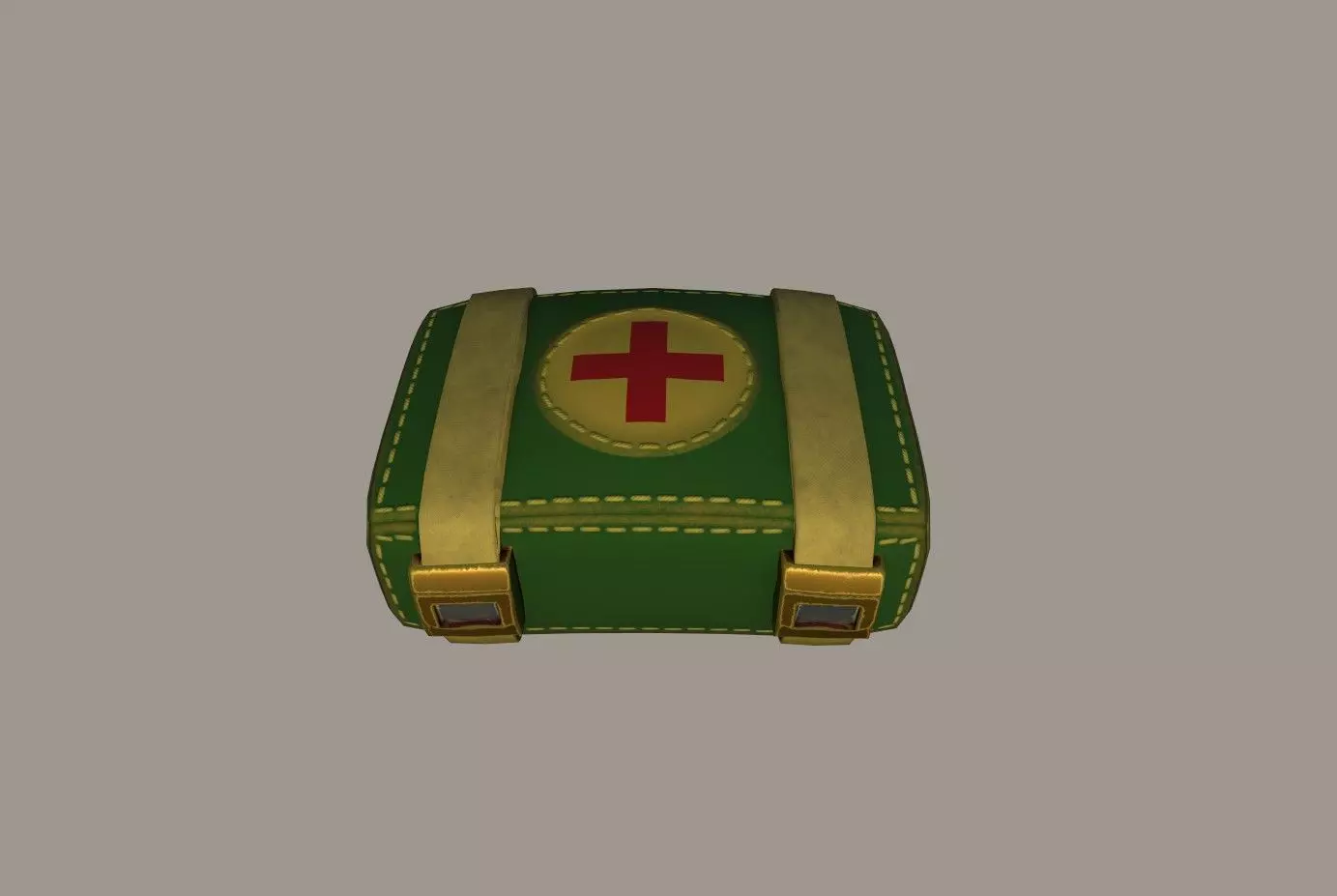 Medic kit Low-poly 3D model_0