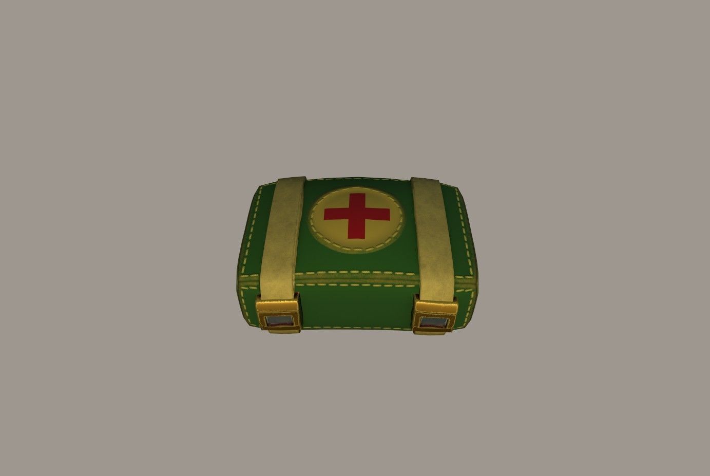 Medic kit Low-poly 3D model_15