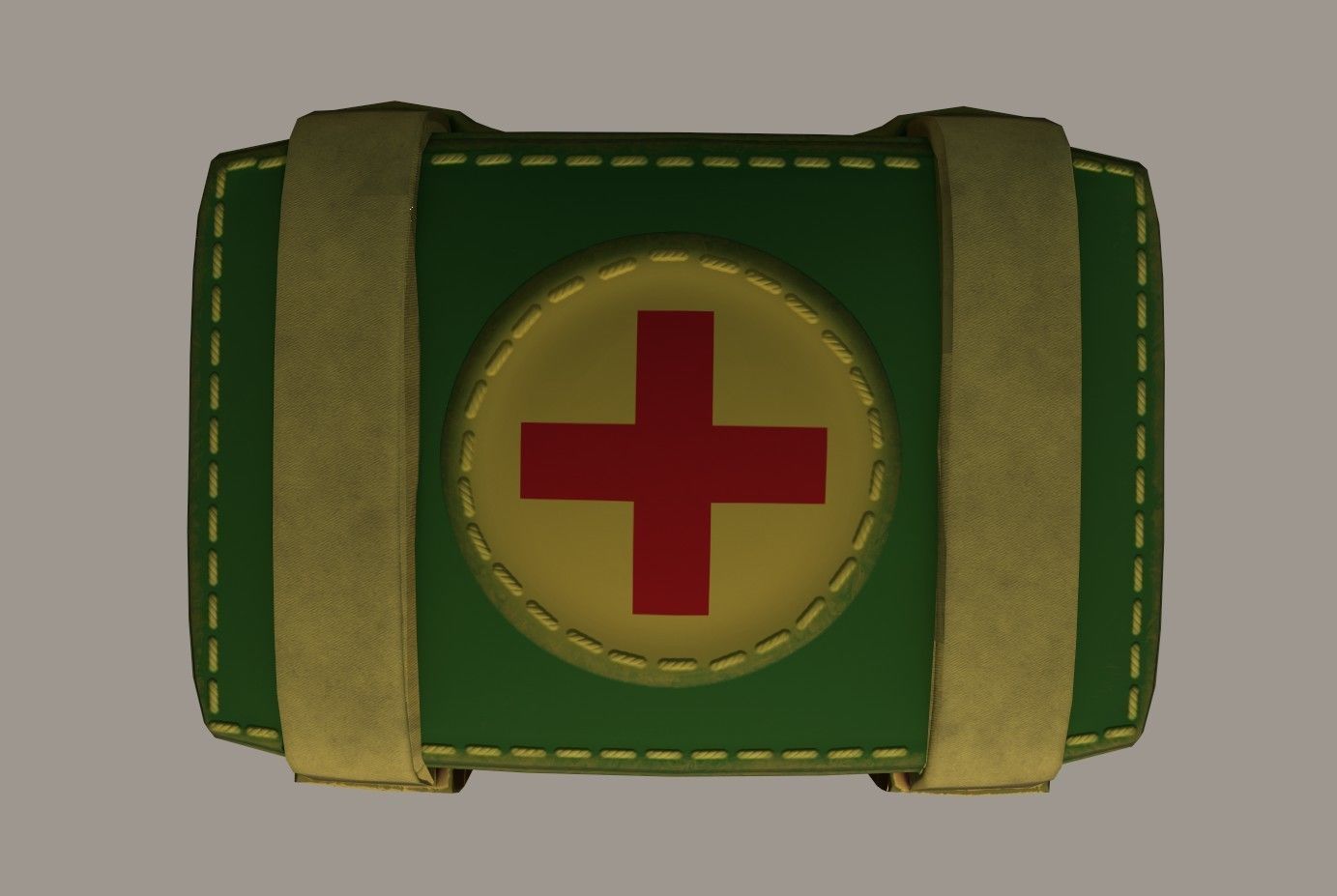 Medic kit Low-poly 3D model_9