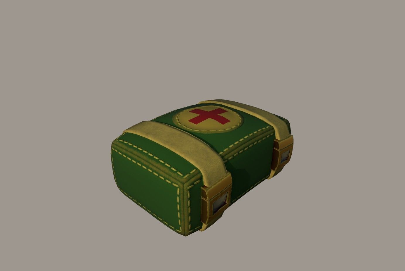 Medic kit Low-poly 3D model_3