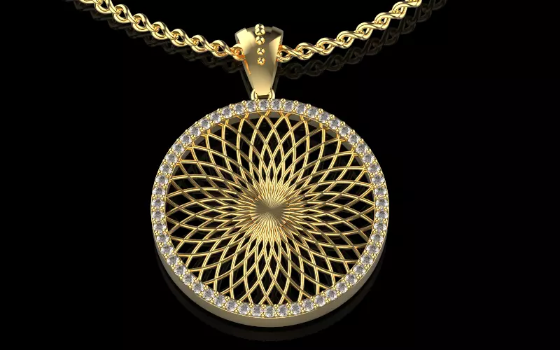 Ultra vision Circle pendant 3D print model