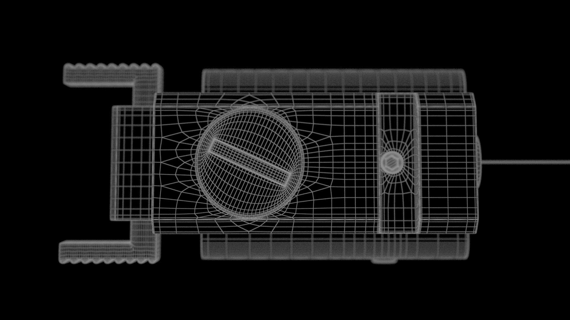 Tactical Red Dot Laser Sight 3D model_16
