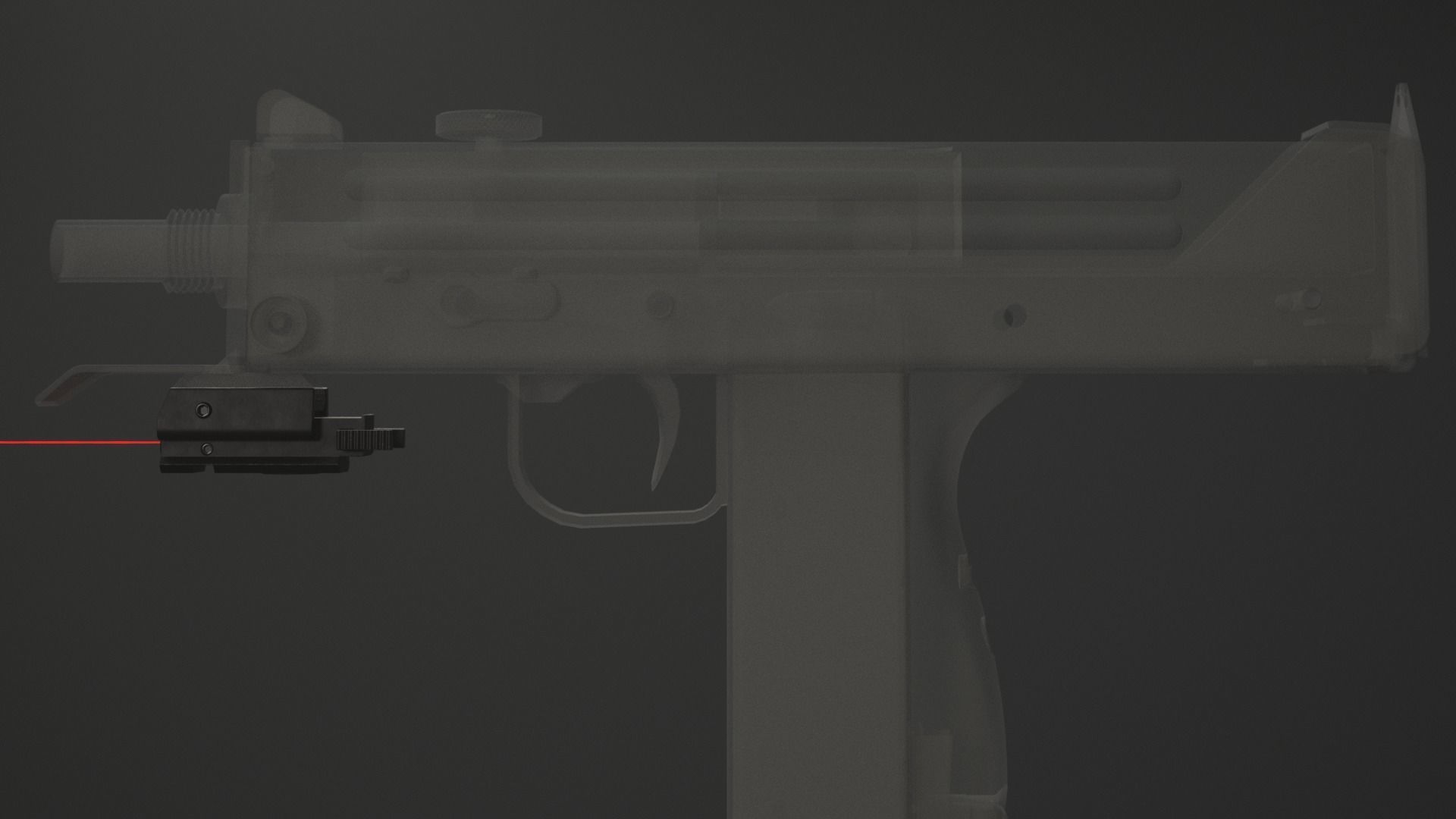 Tactical Red Dot Laser Sight 3D model_11