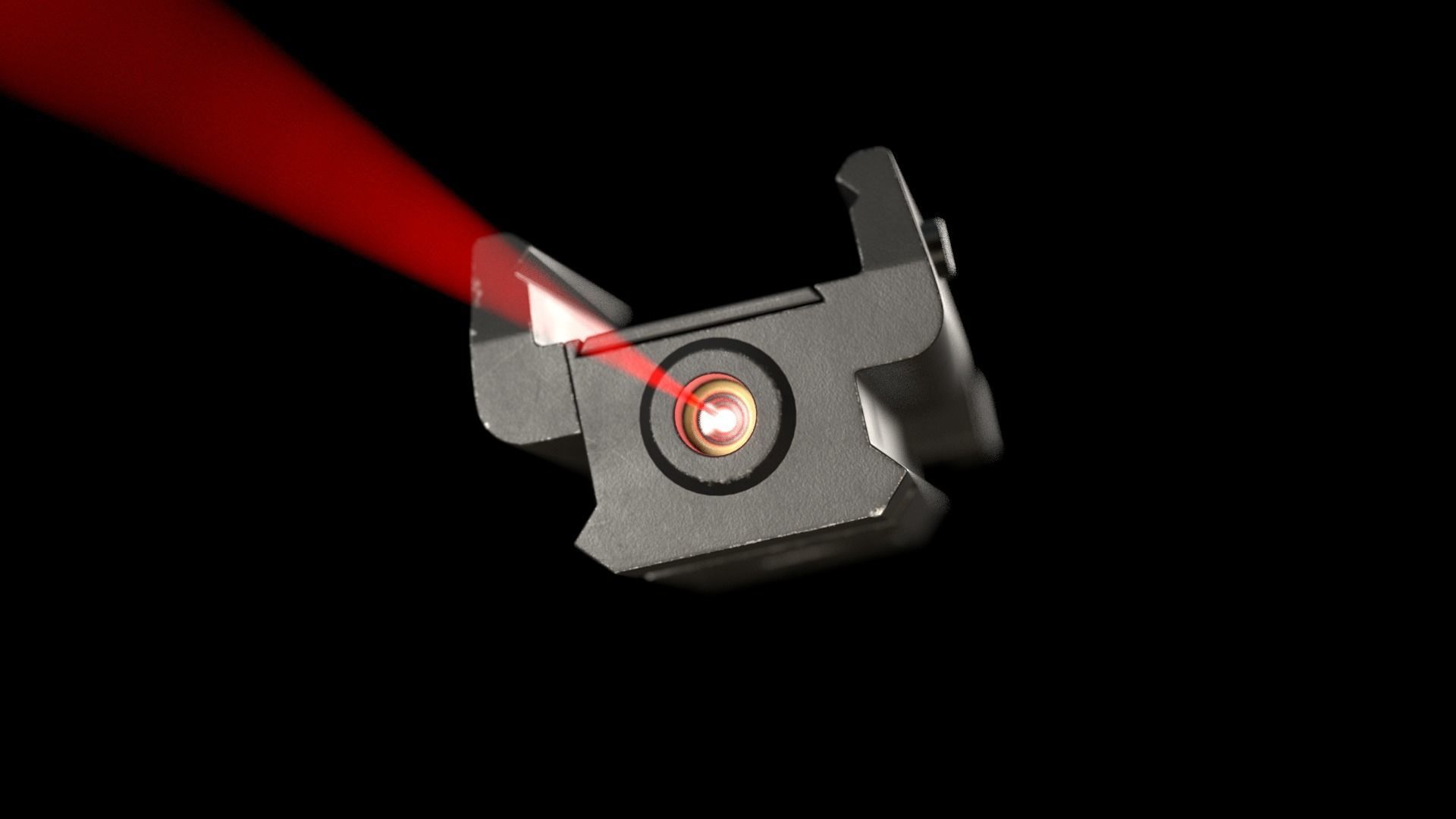 Tactical Red Dot Laser Sight 3D model_9