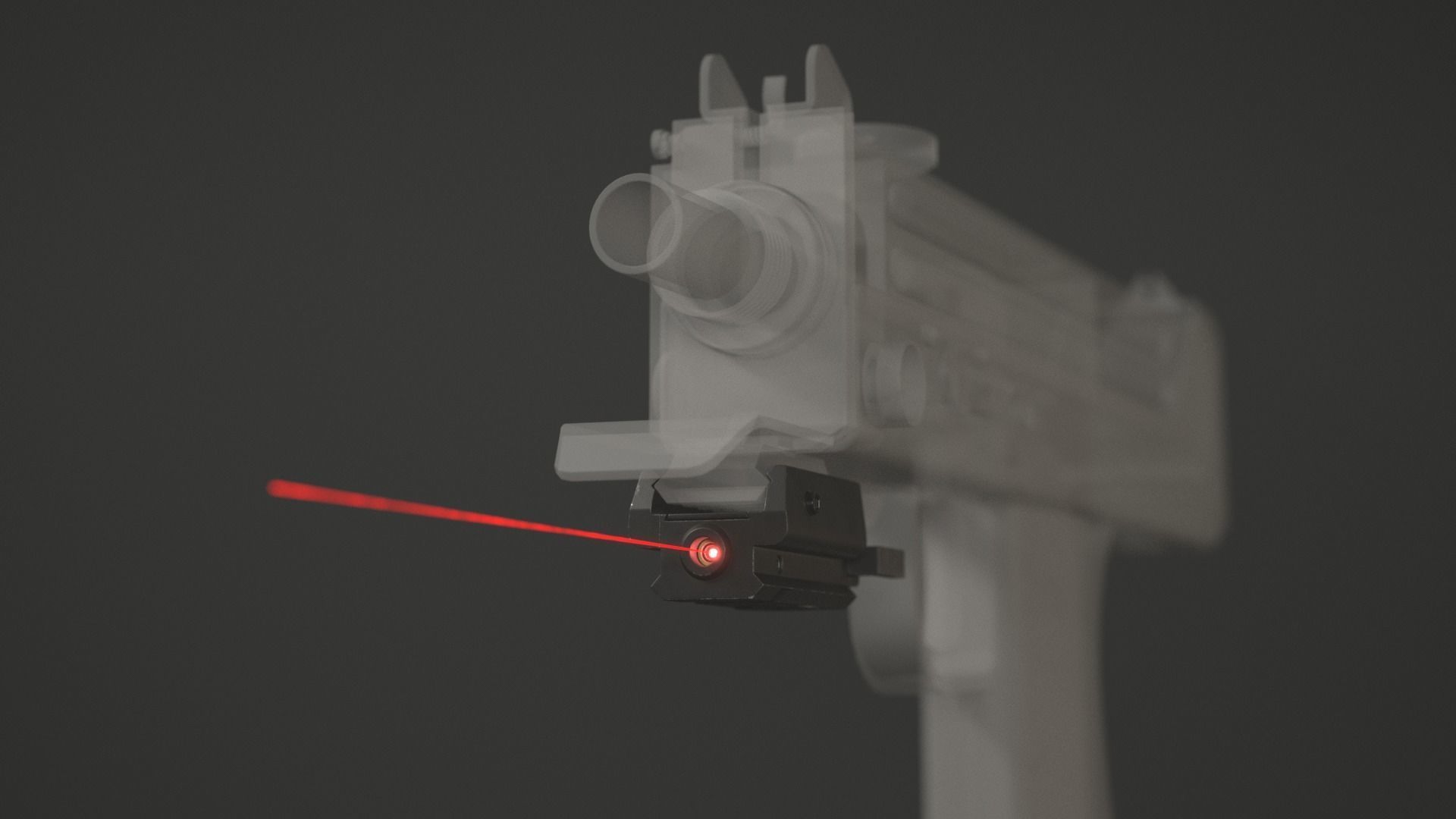 Tactical Red Dot Laser Sight 3D model_12