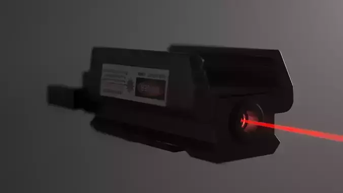 Tactical Red Dot Laser Sight 3D model