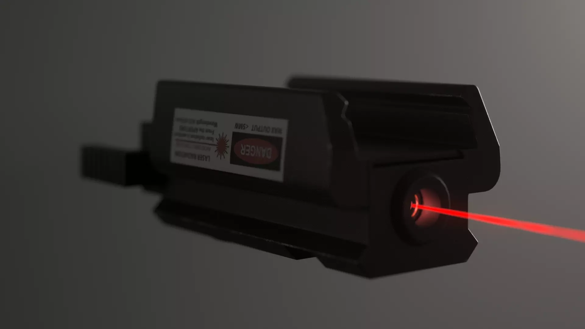 Tactical Red Dot Laser Sight 3D model_0