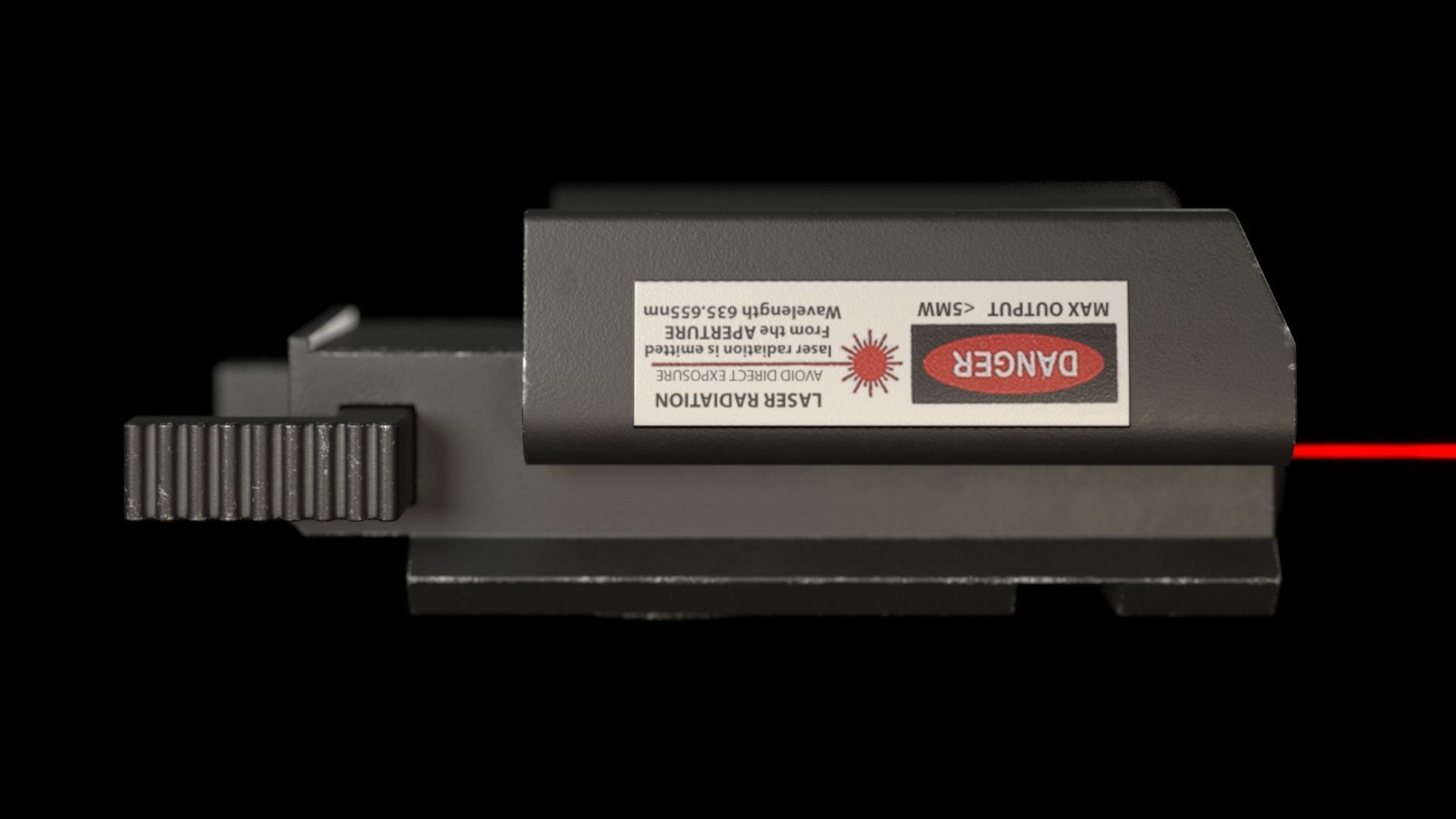 Tactical Red Dot Laser Sight 3D model_2