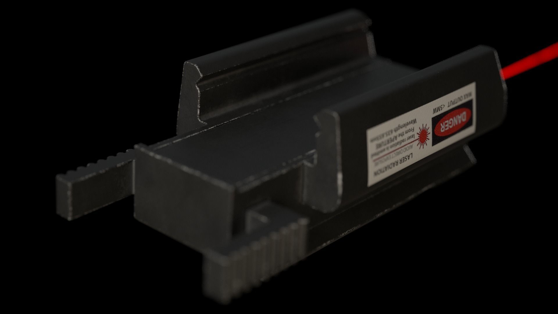 Tactical Red Dot Laser Sight 3D model_3