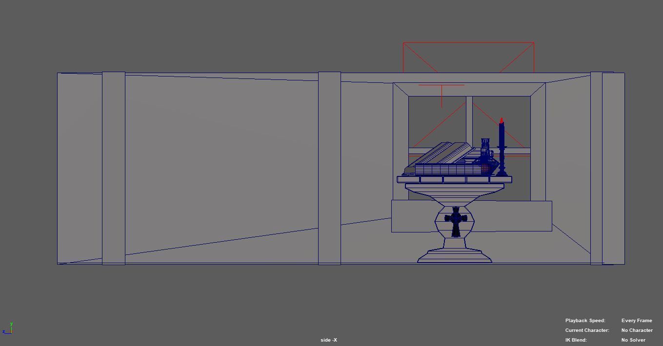 sorcerer desk Free low-poly 3D model_12