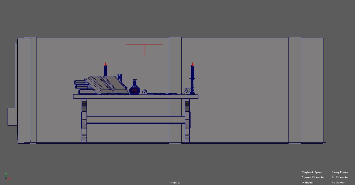 sorcerer desk Free low-poly 3D model_11