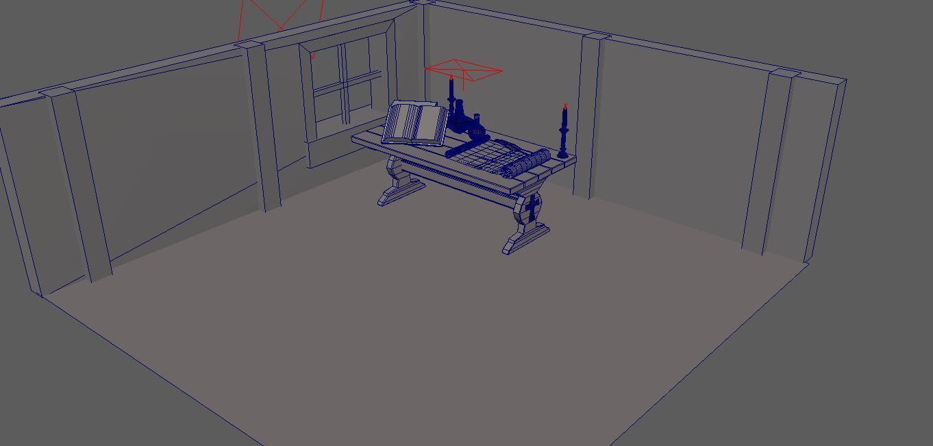 sorcerer desk Free low-poly 3D model_10