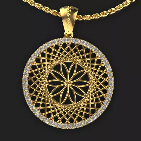 Ultra vision Circle pendant 3D print model_0