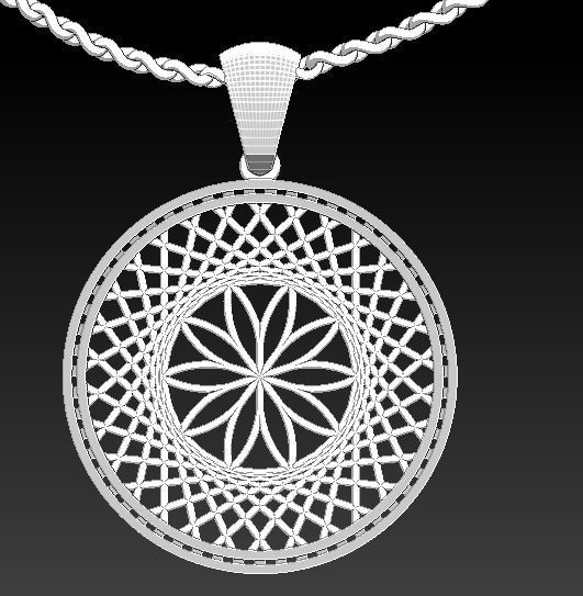 Ultra vision Circle pendant 3D print model_5