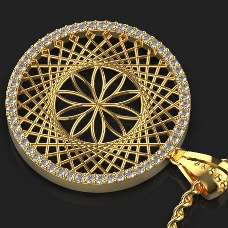 Ultra vision Circle pendant 3D print model_2