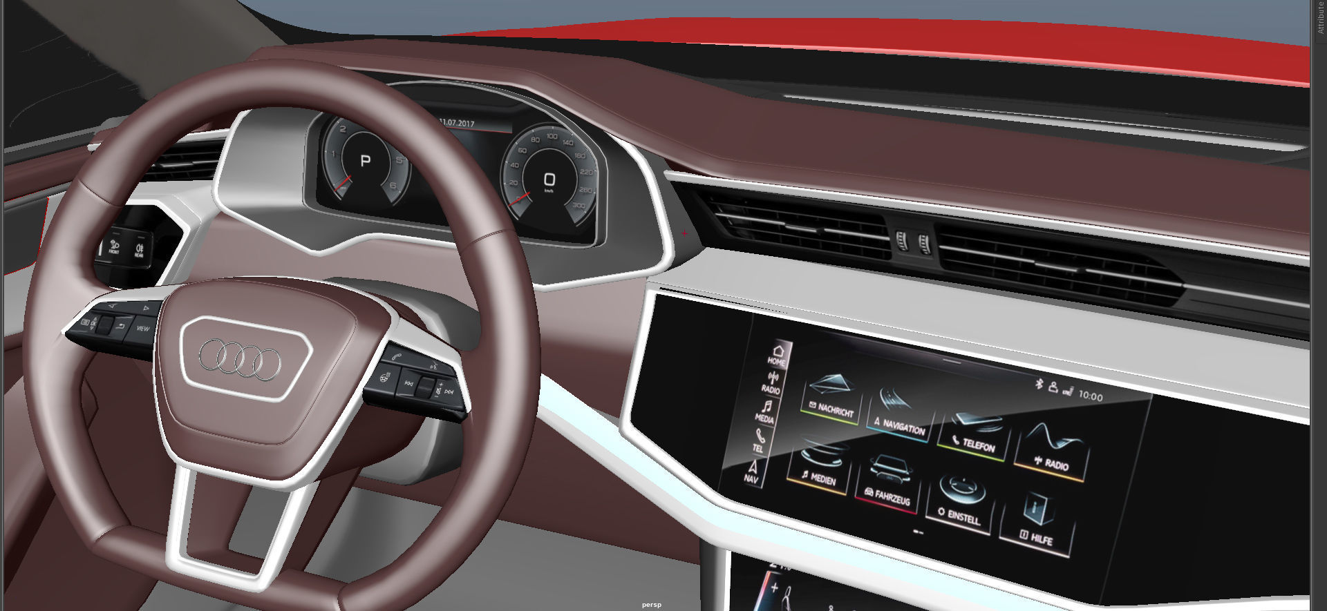 Audi Q8 2019  Low-poly 3D model_6