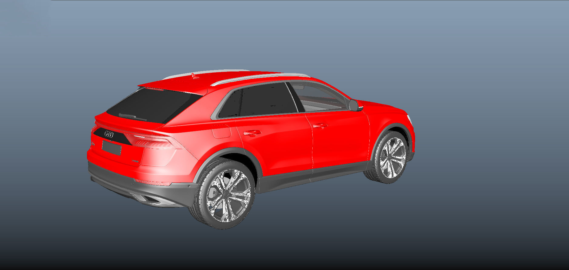 Audi Q8 2019  Low-poly 3D model_4