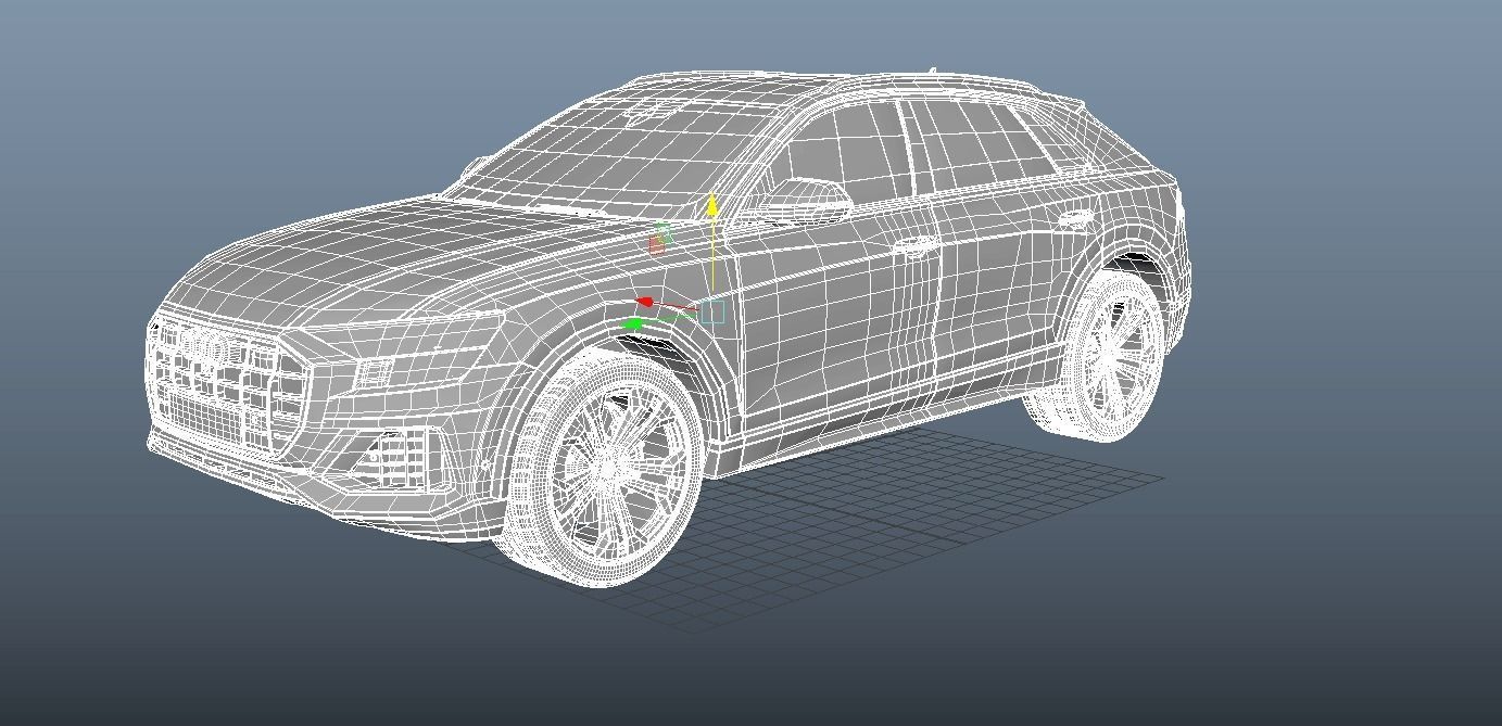 Audi Q8 2019  Low-poly 3D model_8