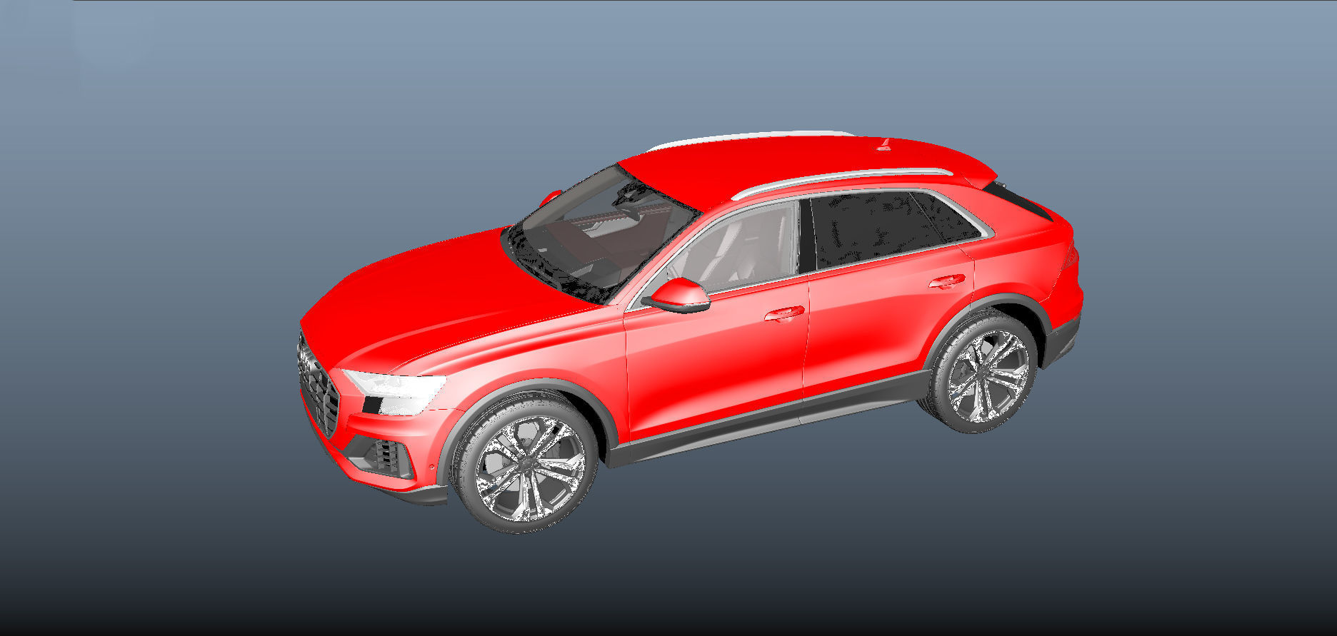 Audi Q8 2019  Low-poly 3D model_5