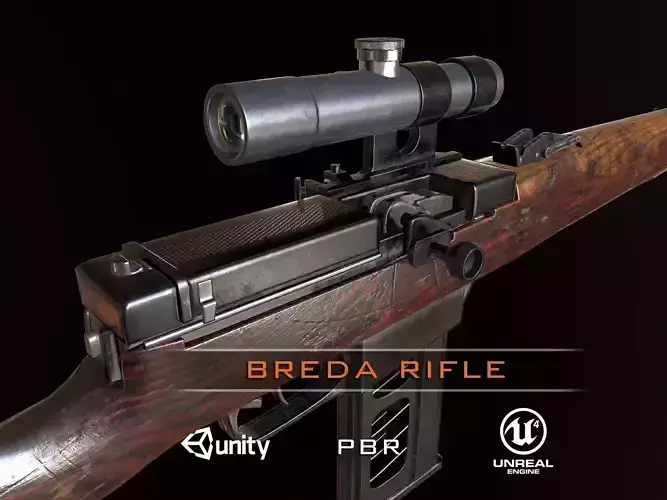 Breda rifle 1935 ww2 with PU scope PBR