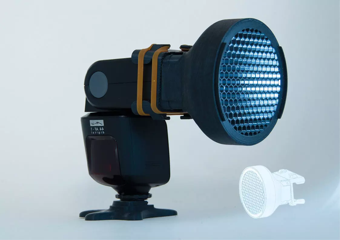 Adaptable Flash Grid for cameras 3D print model_0