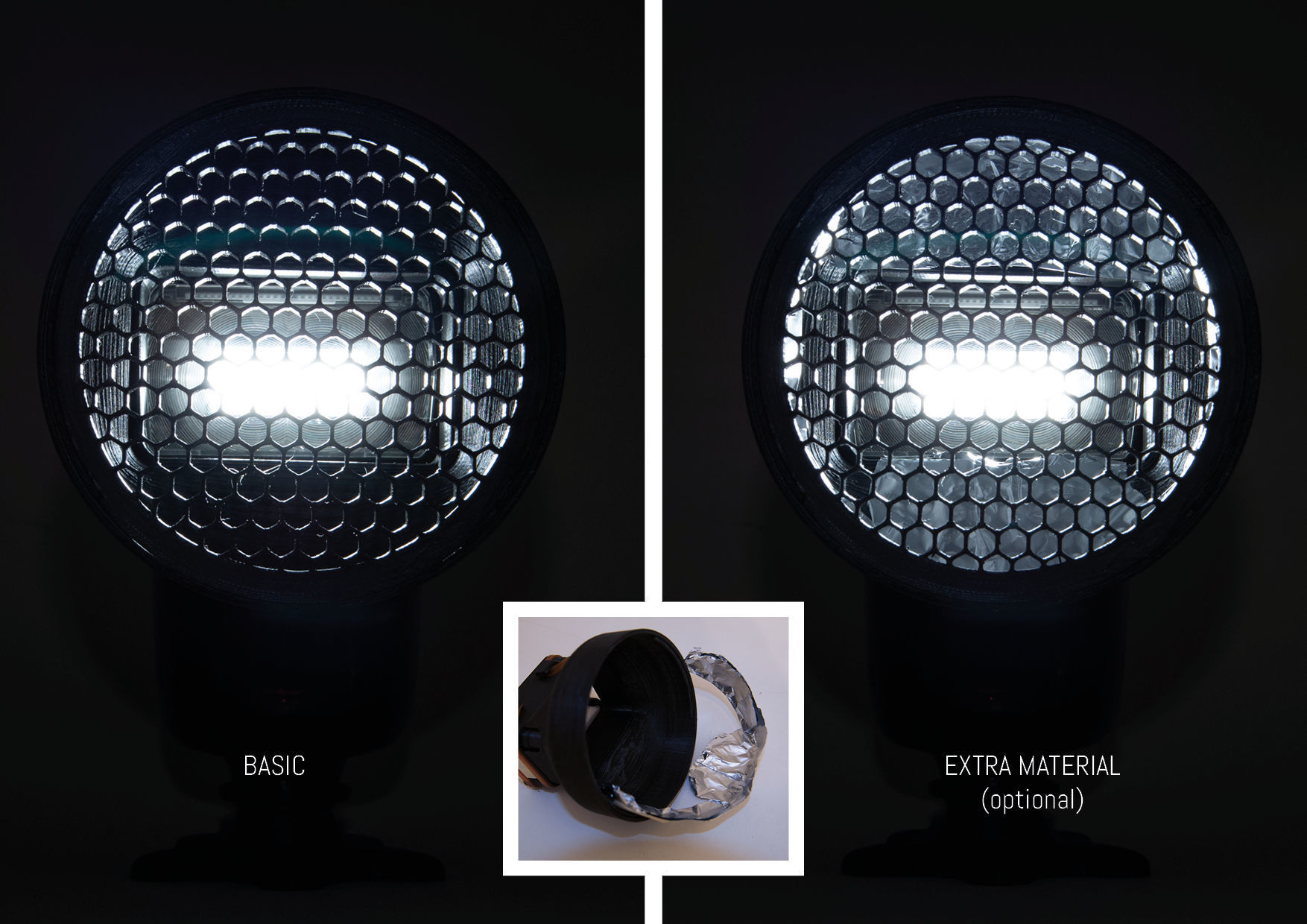 Adaptable Flash Grid for cameras 3D print model_4