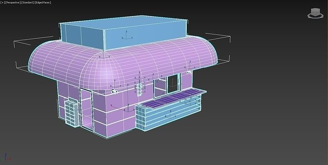 Kiosk building Free 3D model