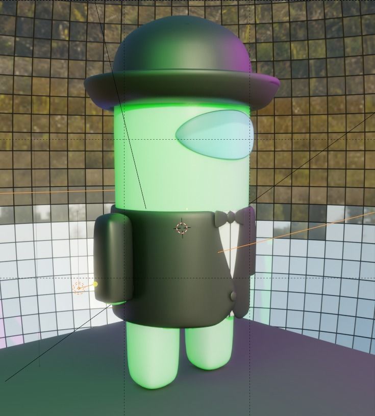 Among Us Robot Low-poly 3D model_5