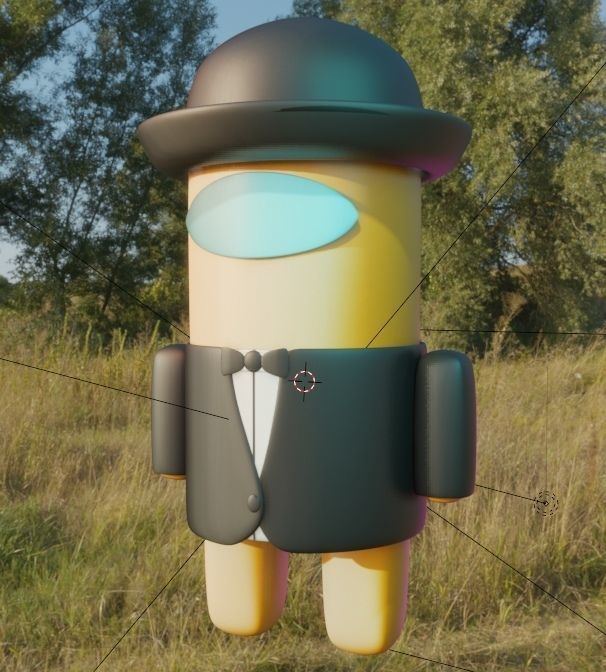 Among Us Robot Low-poly 3D model_1