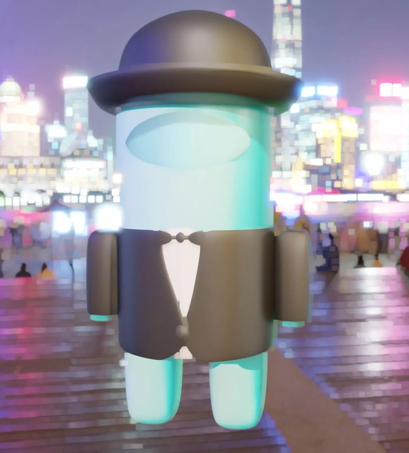 Among Us Robot Low-poly 3D model_0