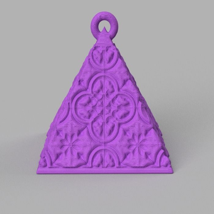 boule de noel triange X75 3d print 3D print model_26