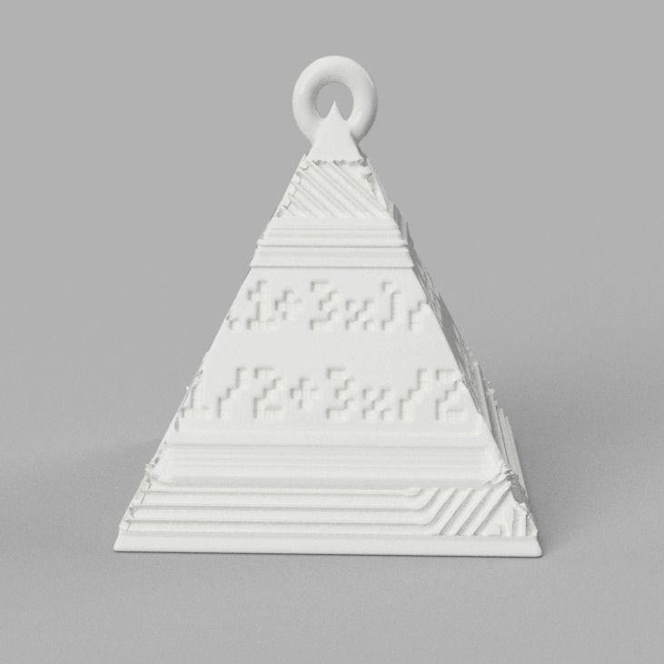 boule de noel triange X75 3d print 3D print model_16