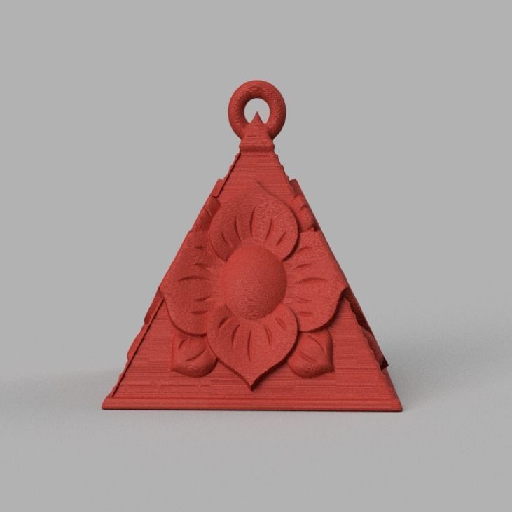 boule de noel triange X75 3d print 3D print model_24